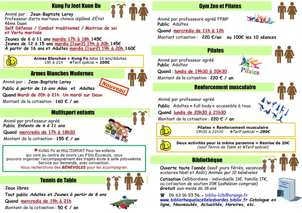 Activités FOYER RURAL LCLB FORUM 06 09 2025 2026 2et3