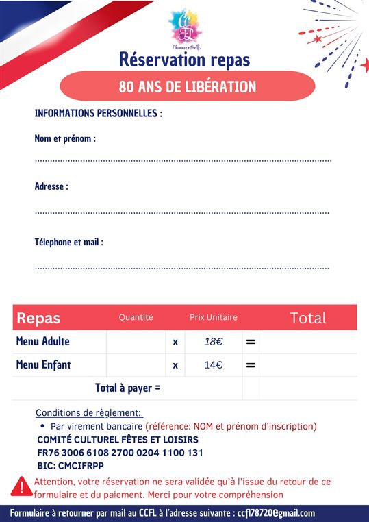 Célébrons Libération Réservation 4